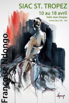 Named contemporary work « Danseuse », Made by FRANçOISE NDONGO