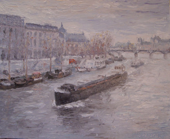 Named contemporary work « Paris - la seine-  quai Conti », Made by CHRISTIAN RENARD