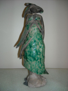 Named contemporary work « Petite dame verte », Made by CATHERINECS