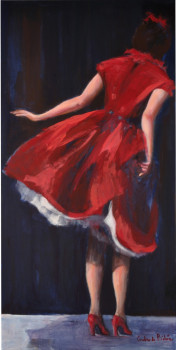 Named contemporary work « la robe rouge », Made by CAROLINE DE PIEDOUE