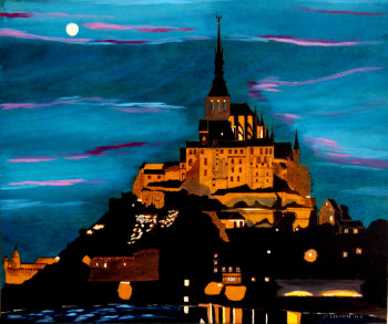 Named contemporary work « Le Mont Saint Michel », Made by PHILIPPE LE PYRO