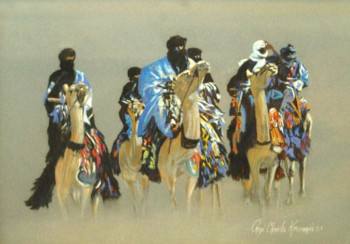 Named contemporary work « Marrakech Fantasia », Made by RENé CHARLES KEROMNES