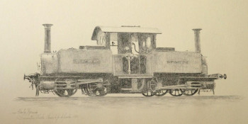 Named contemporary work « Locomotive Fairlie », Made by RENé CHARLES KEROMNES