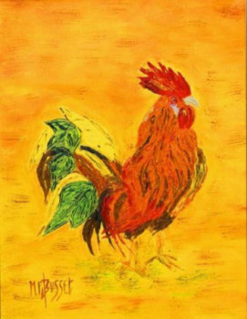 Named contemporary work « LE COQ D'AUTOMNE », Made by MARIE-FRANCE BUSSET
