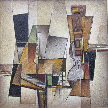 Named contemporary work « Composition au piano », Made by MARCEL MULOT