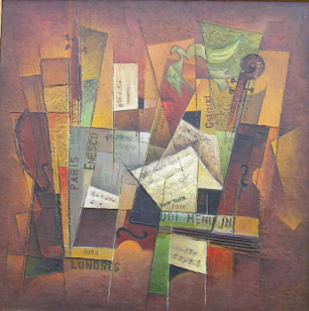 Named contemporary work « Hommage à Yehudi Menuhin », Made by MARCEL MULOT