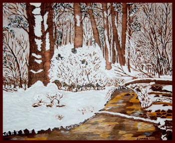 Named contemporary work « La forêt sous la neige », Made by PHILIPPE LE PYRO