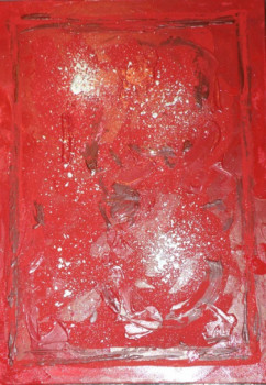 Named contemporary work « cadre rouge », Made by CAROL COMMET SESSACQ