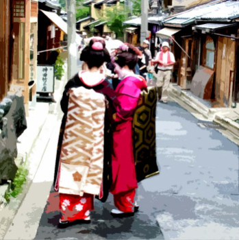 Named contemporary work « geisha 20 », Made by CLOTILDE NADEL