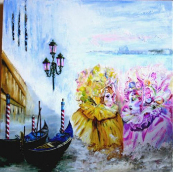 Named contemporary work « VENISE - Carnaval à Venise », Made by SYLVIANE PETIT