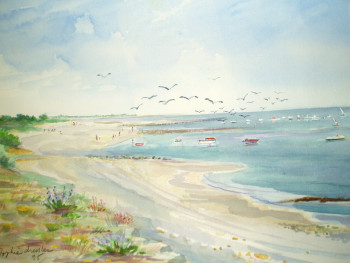 Named contemporary work « la pointe du Grignon (île de ré) », Made by SOPHIE DRESSLER