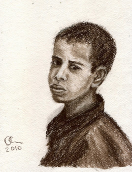 Named contemporary work « Yemeni Boy », Made by SOROKINA LELIA