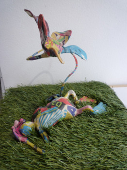 Named contemporary work « ma fleur Maddie », Made by AUDE LIONEL MARIE D'ARC