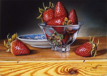 Contemporary work named « COUPE DE FRAISES », Created by CHRISTIAN LABELLE