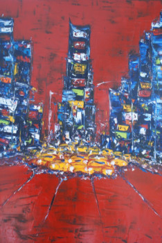 Named contemporary work « new york rouge 2 », Made by PATE