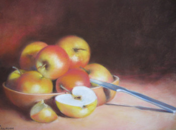 Contemporary work named « Le plat de pommes », Created by ALICE DENAT-BOURGADE