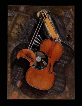 Named contemporary work « violon ouvert », Made by FRED BINET