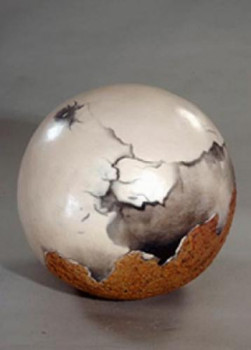 Named contemporary work « Sphère », Made by DANIELLE CORNU