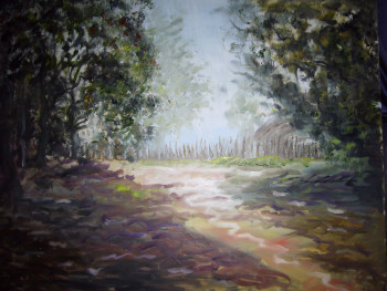 Named contemporary work « Apres la pluie », Made by SYLVIANE