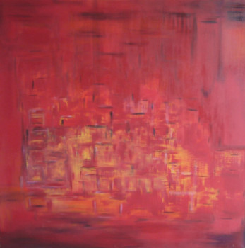 Named contemporary work « Incendiaire », Made by ARTISTE PEINTRE ABSTRAIT EVA LEA ELODIE ZANCHI