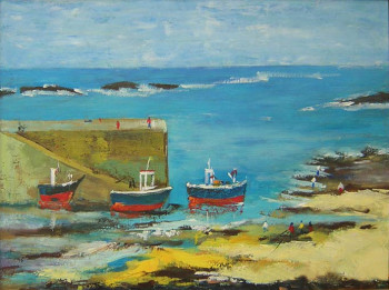 Named contemporary work « Quai Breton », Made by CLAUDINE WINTREBERT