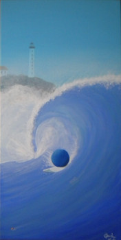 Named contemporary work « bulle surfeuse », Made by GOUL