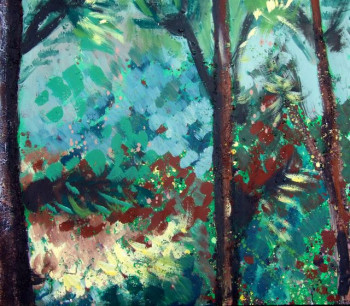 Named contemporary work « foret 118 », Made by AQUARELLUS