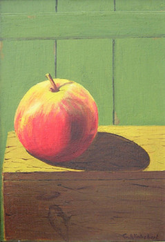 Named contemporary work « Une Pomme », Made by CLAUDINE WINTREBERT