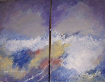 Named contemporary work « Stormy Water », Made by DIANE RAUSCHER-KENNEDY