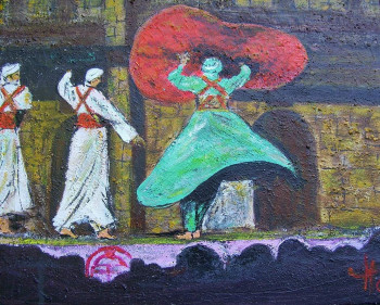 Named contemporary work « Les danseurs, Egypte », Made by NADIA VIGUIER