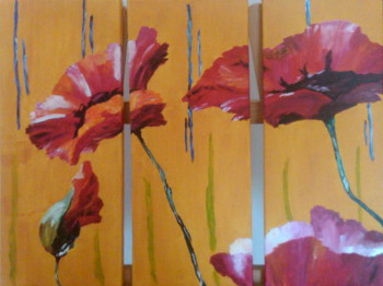 Named contemporary work « Coquelicots », Made by KAMILA ZARADZKA