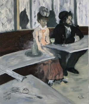 Named contemporary work « l'Absinthe », Made by CHRISTIANEG