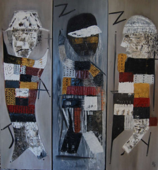 Named contemporary work « JAZZY », Made by BRIGITTE TISON