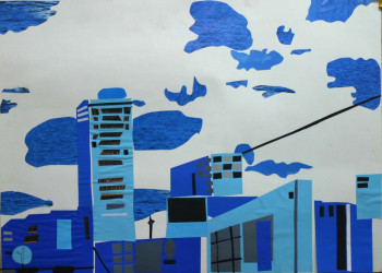 Named contemporary work « la ville », Made by BEOM SOO KIM