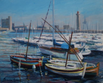 Named contemporary work « "Le port de Sète" », Made by MAXENCE GERARD