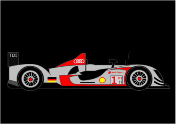 Named contemporary work « Audi R15 », Made by LONVIG