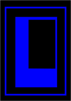 Named contemporary work « Blue Black », Made by LONVIG