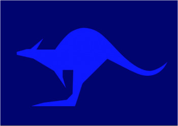 Named contemporary work « Blue Kangaroo », Made by LONVIG