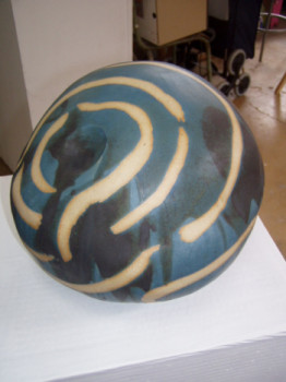 Named contemporary work « Lune Bleue nuit », Made by PATRICIA PONS ENGELS