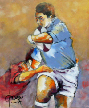 Named contemporary work « rugby », Made by AMAGAT