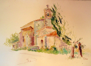 Named contemporary work « Chapelle romane d'aleyrac (Hérault) », Made by FLORENCE MINOUFLET