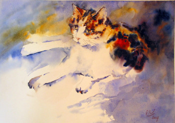 Named contemporary work « le chat de Maryse », Made by FLORENCE MINOUFLET