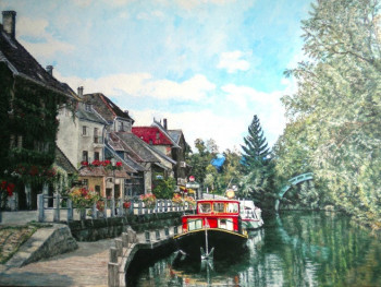 Named contemporary work « Canal de Savières », Made by TRACES-DE-PAT