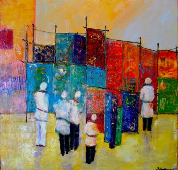 Named contemporary work « Marché Persan », Made by CHANTAL LONGEON