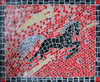 Named contemporary work « Equifanta », Made by HELEN