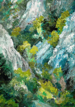 Named contemporary work « Rochers au Canigou n2 », Made by PHILIPPE LE MONIES DE SAGAZAN