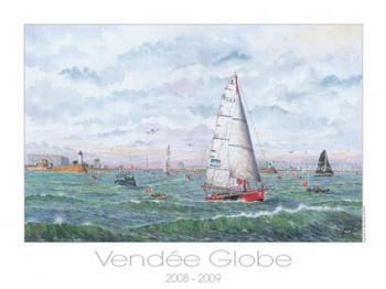 Named contemporary work « Départ du Vendée Globe 2008-2009 », Made by JP-ARTISTE