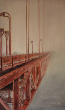 Named contemporary work « San Francisco, Le Golden Gate dans le brouillard », Made by GéRARD DUCHENE