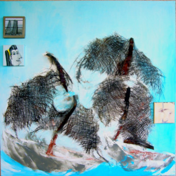 Named contemporary work « baiser voilé », Made by IRANE PERKO