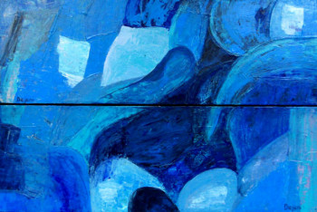 Named contemporary work « Aqua blue », Made by DEJENI